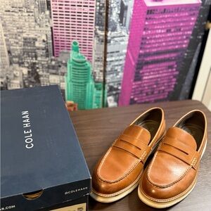 Cole Haan Tan Leather Loafers Slip-Ons